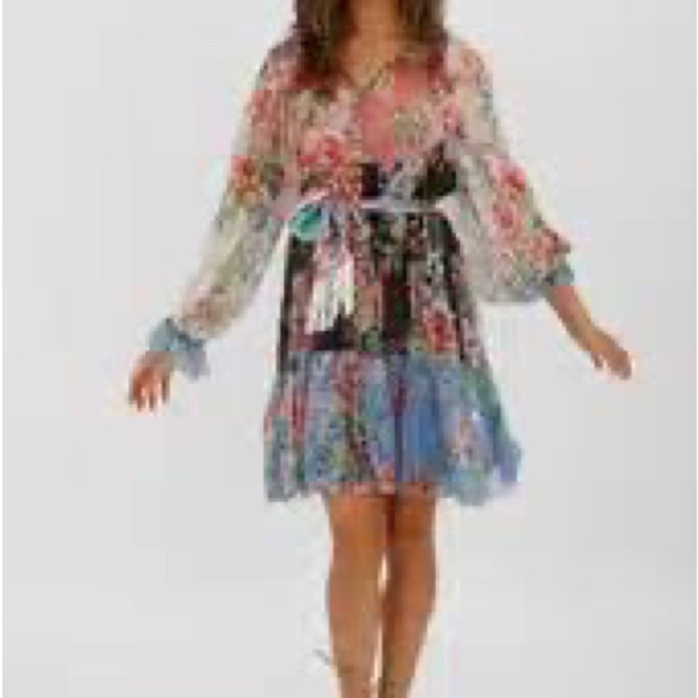 Johnny Was Adore Silk Mini Dress NWOT SIZE S - Picture 3 of 14